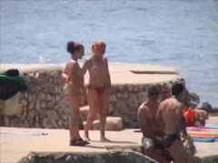 My camera captured a group of curvaceous, nude ladies.